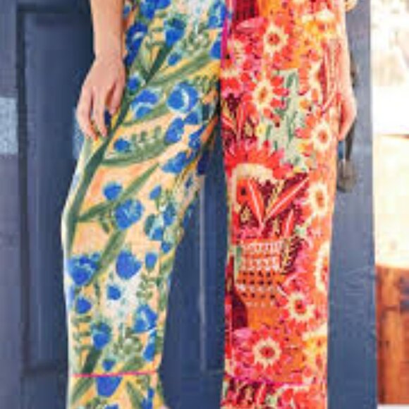 BNWT Anthropologie Roeqiya Fris Garden Bloom Flannel Pajamas Lounge Pants size S - Picture 4 of 6